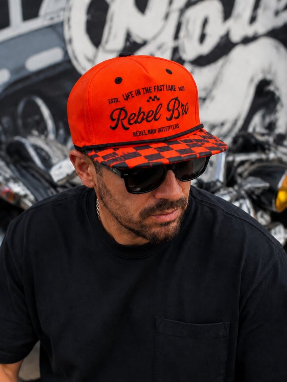 Rebel Bro Headwear Adult Red Black Cap Hat New NWT